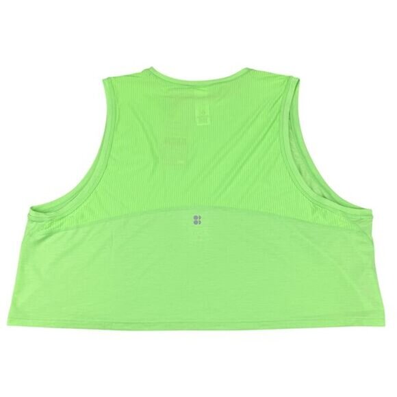 Sweaty Betty Women's Breathe Easy Crop Muscle Tank in Bright Green Size 6 - Picture 5 of 6